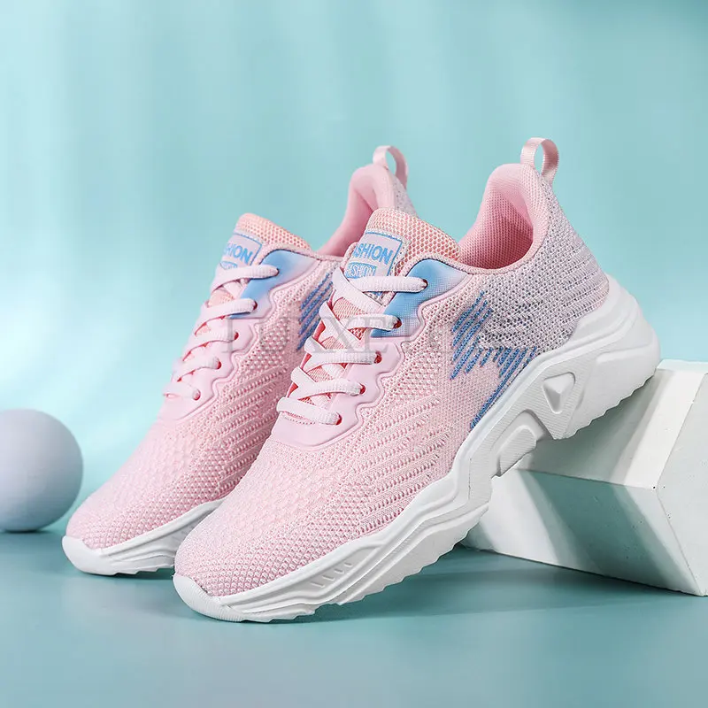 

Женские кроссовки, Женская сетчатая обувь на плоской подошве, Женская дышащая повседневная обувь на шнуровке, комфортная однотонная женская обувь конфетных цветов