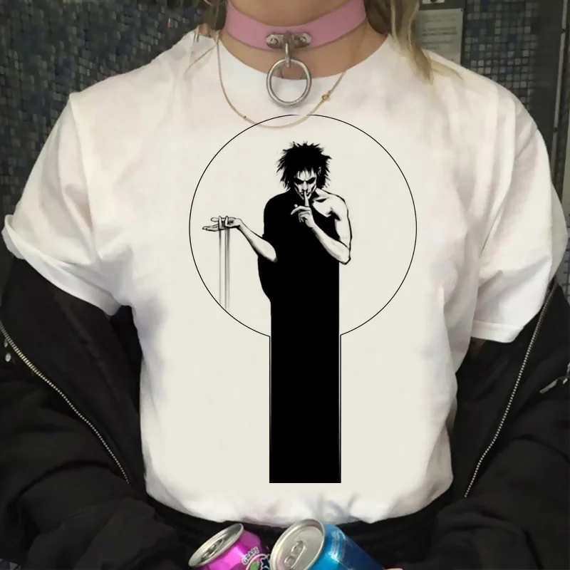 

sandman clothing men anime white t shirt print streetwear t-shirt tshirt vintage couple clothes