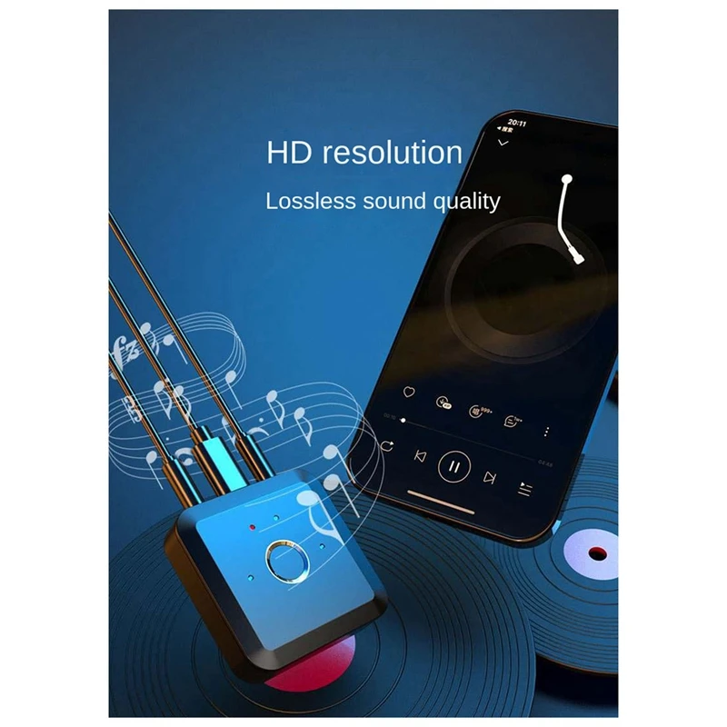 

Bluetooth 5,2 аудио передатчик приемник все в одном 3,5 мм адаптивный LL HD беспроводной адаптер для ТВ ПК автомобиля