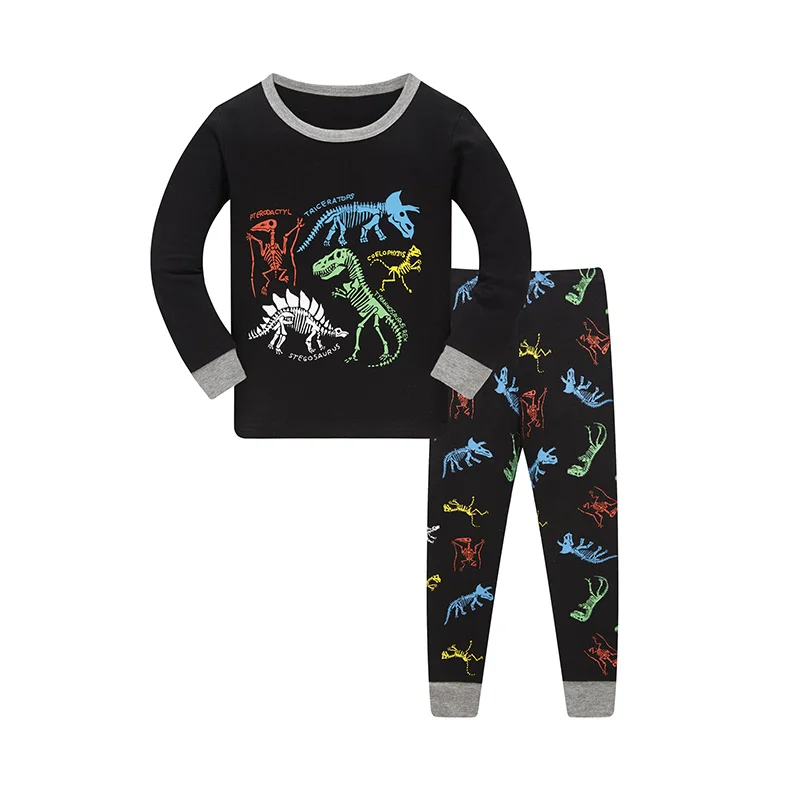 Kids Pajamas Sets Spring and Autumn Long Sleeve Cotton Animal Cartoon 2PCS 1-10Y kids pajamas set