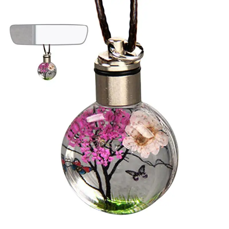 

Luminous Glass Ball Dried Flower Preserved Real Flower Eternal Flowers Decoration Car Pendant Accessories Necklace Jewelry