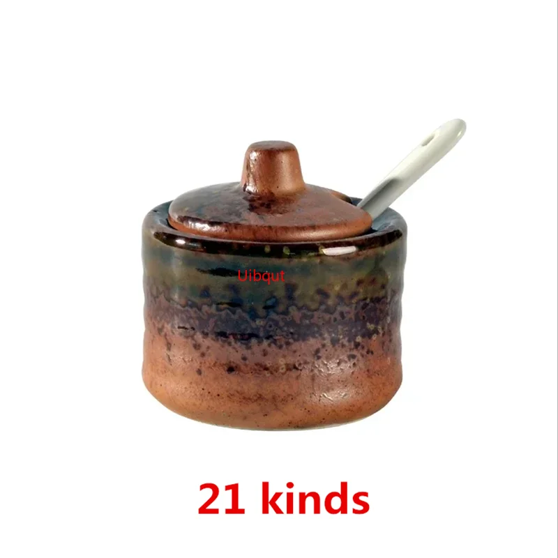 Japanese tank creative seasoning can ceramic seasoning tank kitchen ware storage bottles and jars bottle glass bottle jars ceramic storage jar spice storage box