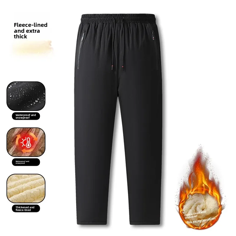Outdoor Comfortable Fishing Pants Sport Pants Casual Thickened Cotton New Windproof Middle-aged Elderly People