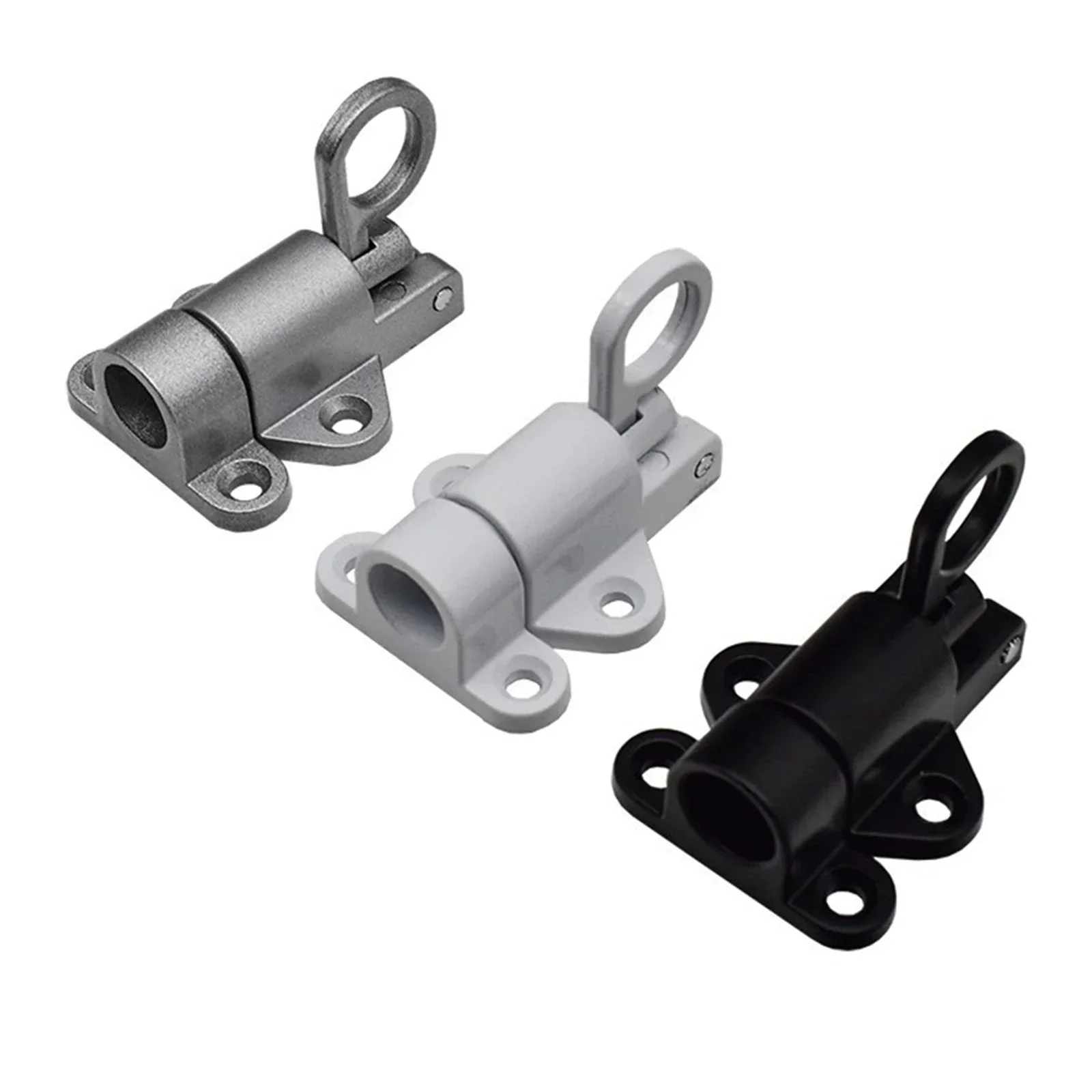 Spring Loaded Window Door Bolt Gate Security Pull Ring Spring Bounce Automatic Latch Gate Lock Hook Self-Closing door latch