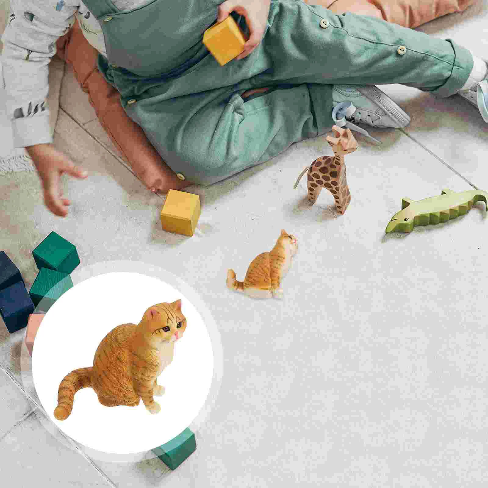 

Simulation Realistic Cat Model Cat Figurine Lifelike Simulated Cat Figure Animal Model
