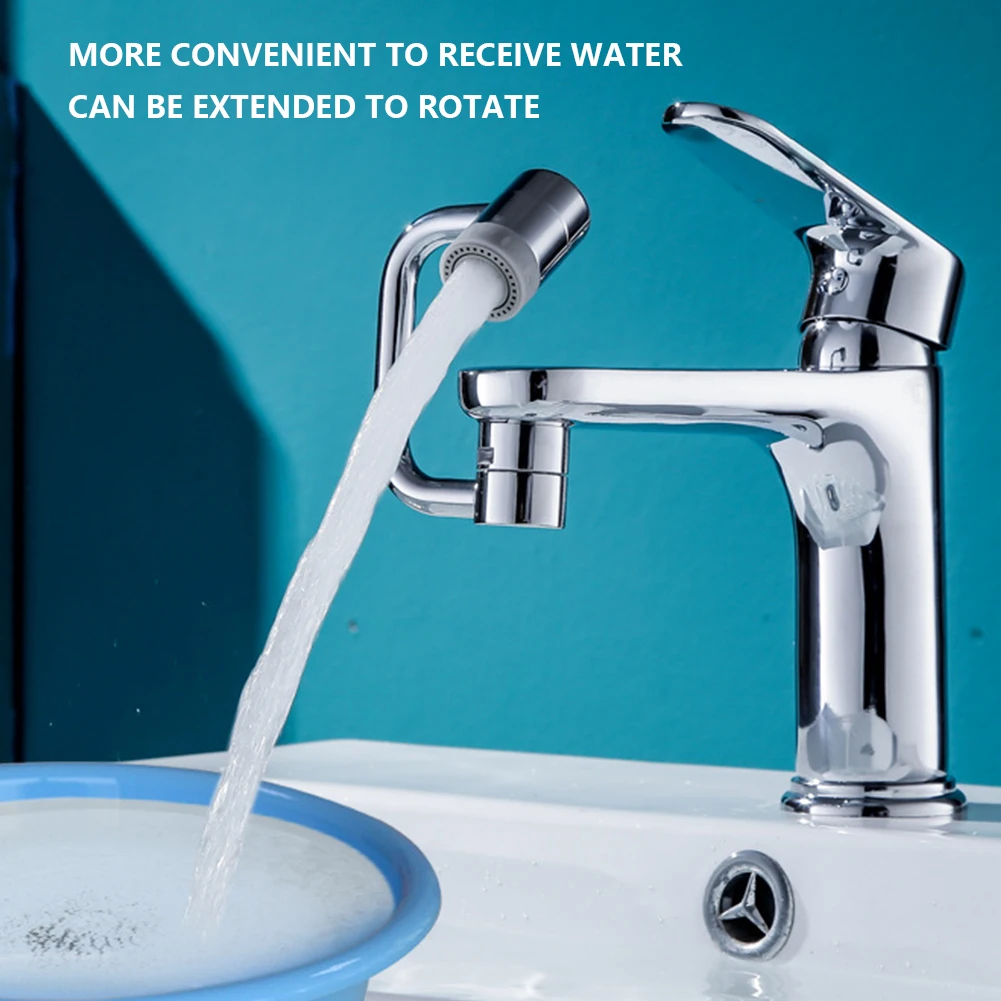 1080 Rotating Rotatable Spray Attachment Filter Extension Kitchen Faucet Extend 2 Mode Splash Filter Extension Stainless Steel 5