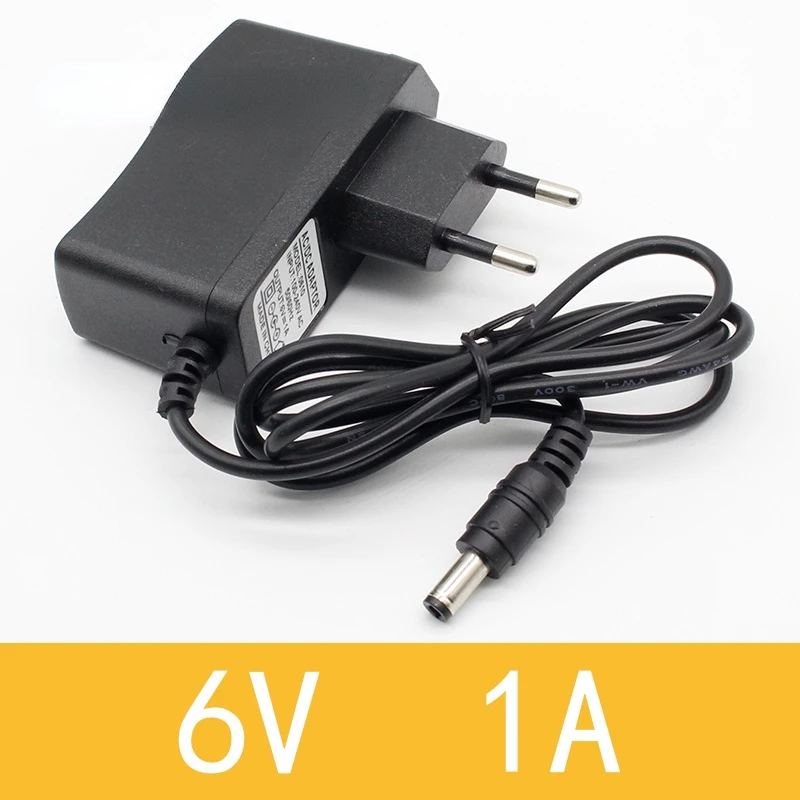 1PCS 6V1A New AC 100V-240V Converter Adapter DC 6V 1A 1000mA Power ...