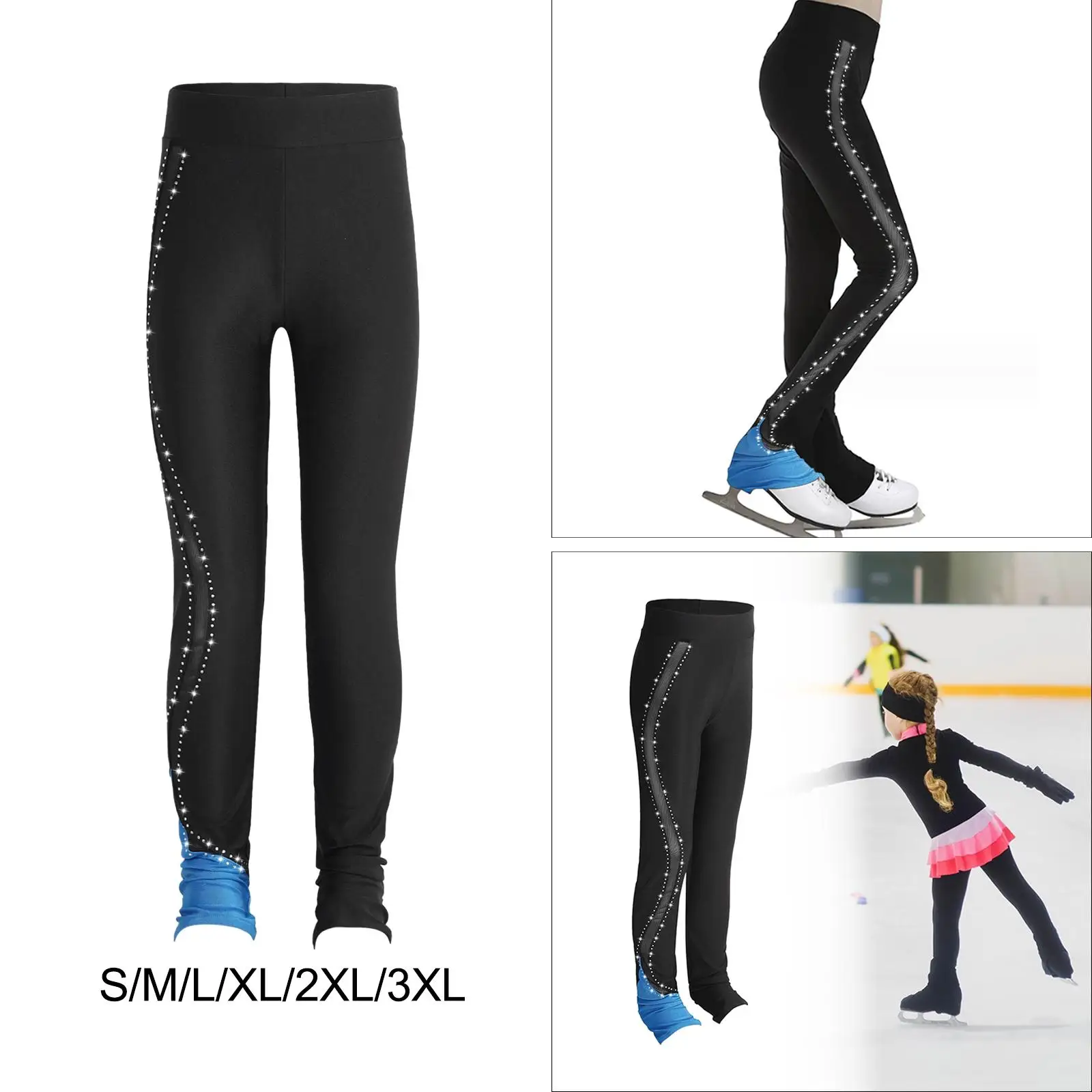 Figure Skating Pants Outfit Warm Trousers Training Practice Pants for Practice Ice Skating Performances Competition Accessories