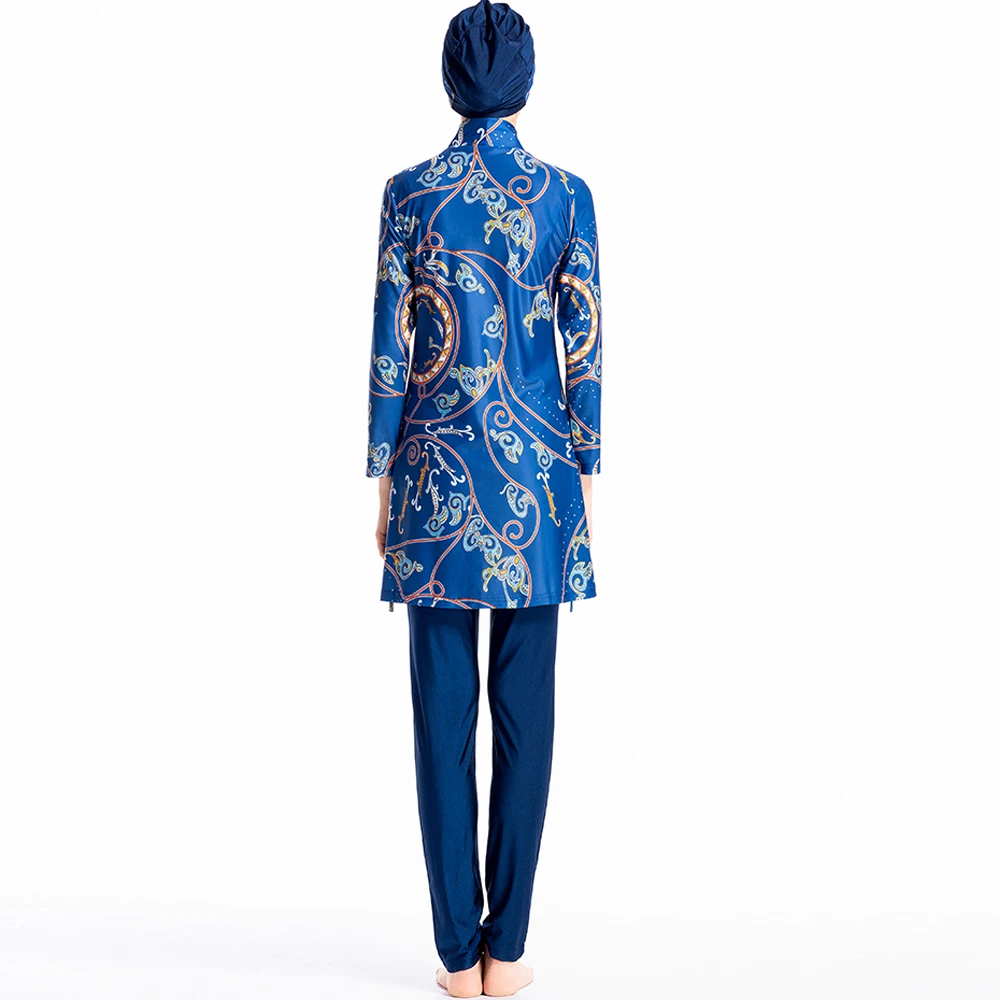 back view for luxury paisley burkini