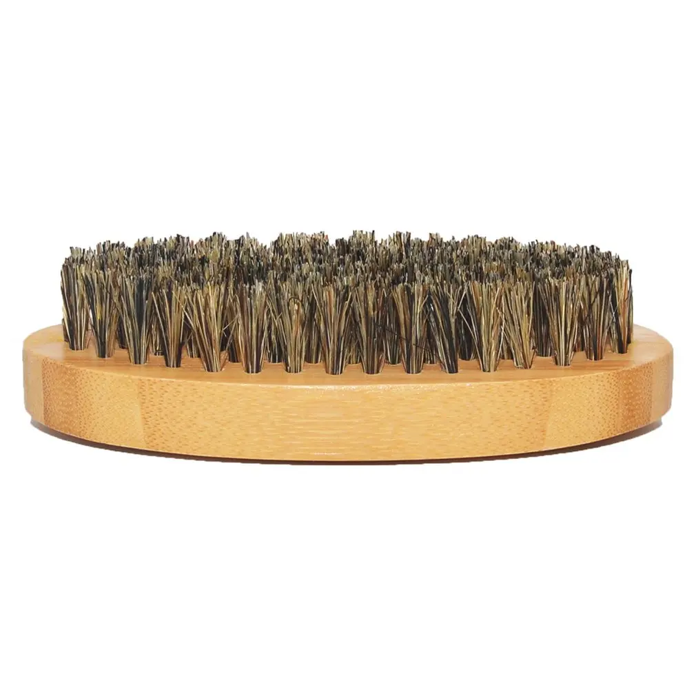 

Men Boar Hair Bristle Beard Mustache Brush Hard Round Wood Handle Comb Shaving Brush