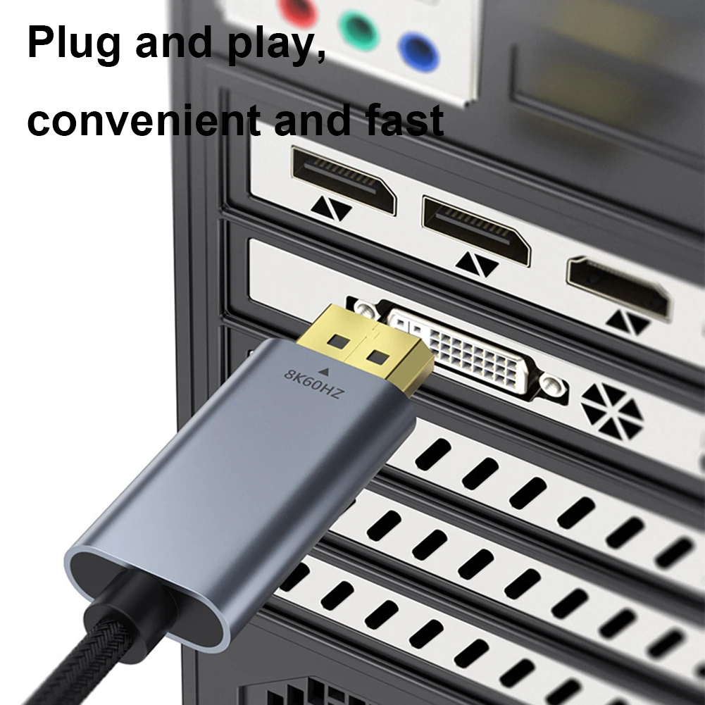 C타입-디스플레이 포트 1.4 케이블 변환기, 32.4Gbps USB C에서 DP 1.4 어댑터, 지지대 다이내믹 HDR, 맥북 에어, 프로 노트북, 모바일용