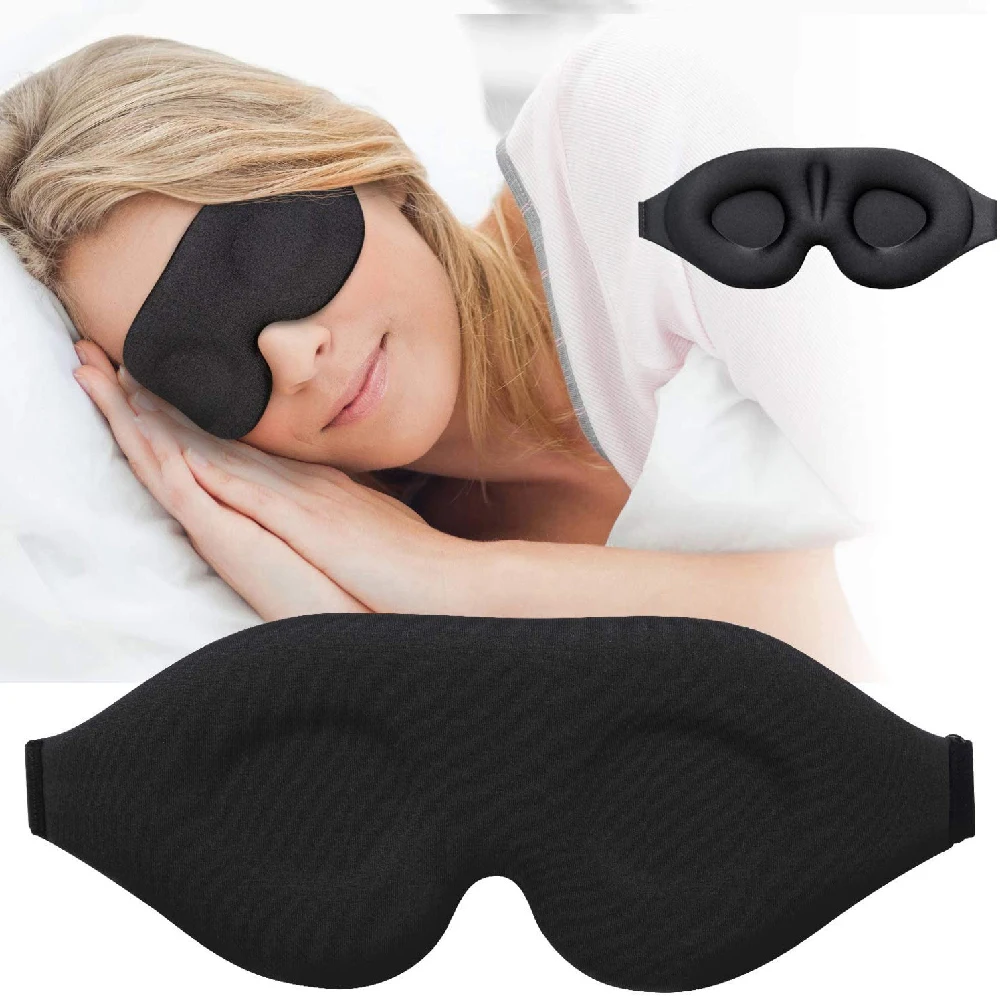 1 Stück Schlafmaske, 3D-Lichtblockierende Schlafmaske (0,7oz/20g), Druckentlastende Nachtschlaf-Augenmaske mit Verstellbarem Riemen – Detail 3