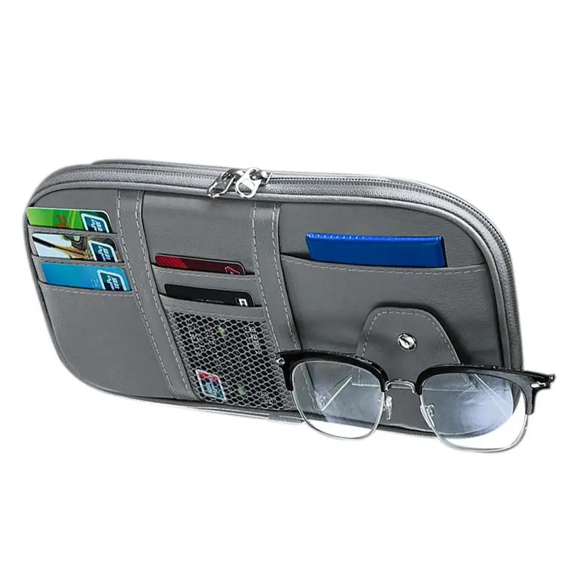 

Car Sun Visor Pocket Organizer Visor Organizer Multi-Pocket Sunglasses Holder Organizer Pouch Bag Auto Interior Accessories