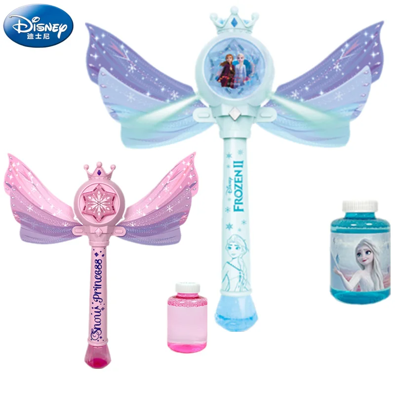 

Frozen Disney Magic Wand Bubble Machine Kids Anime Figures Toy Elsa Mickey Minnie Light Music Bubble Machines Girl Birthday Gift