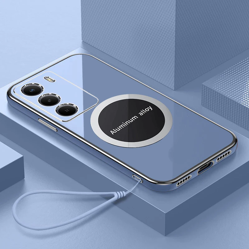 Luxury Square Plating Shockproof Phone Case with Enhanced Back Cover