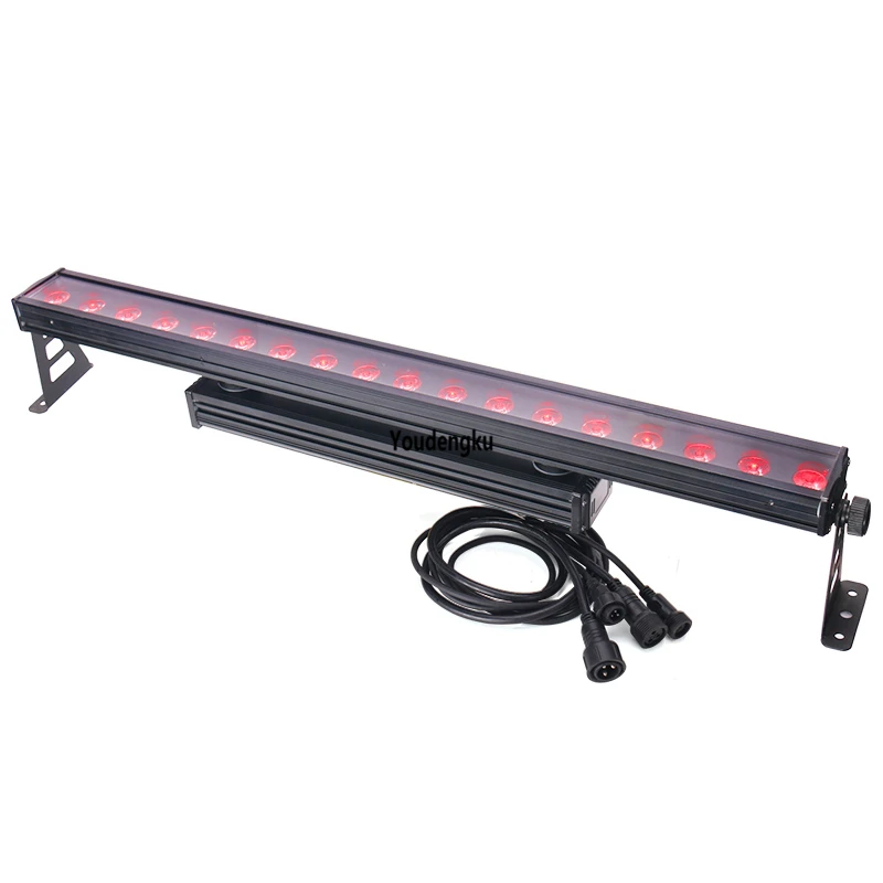 

4 шт. DMX 5 в 1 rgbwa изменение цвета водонепроницаемый 18x1 5 Вт мойка барный светильник ip65 наружная настенная Светодиодная лампа
