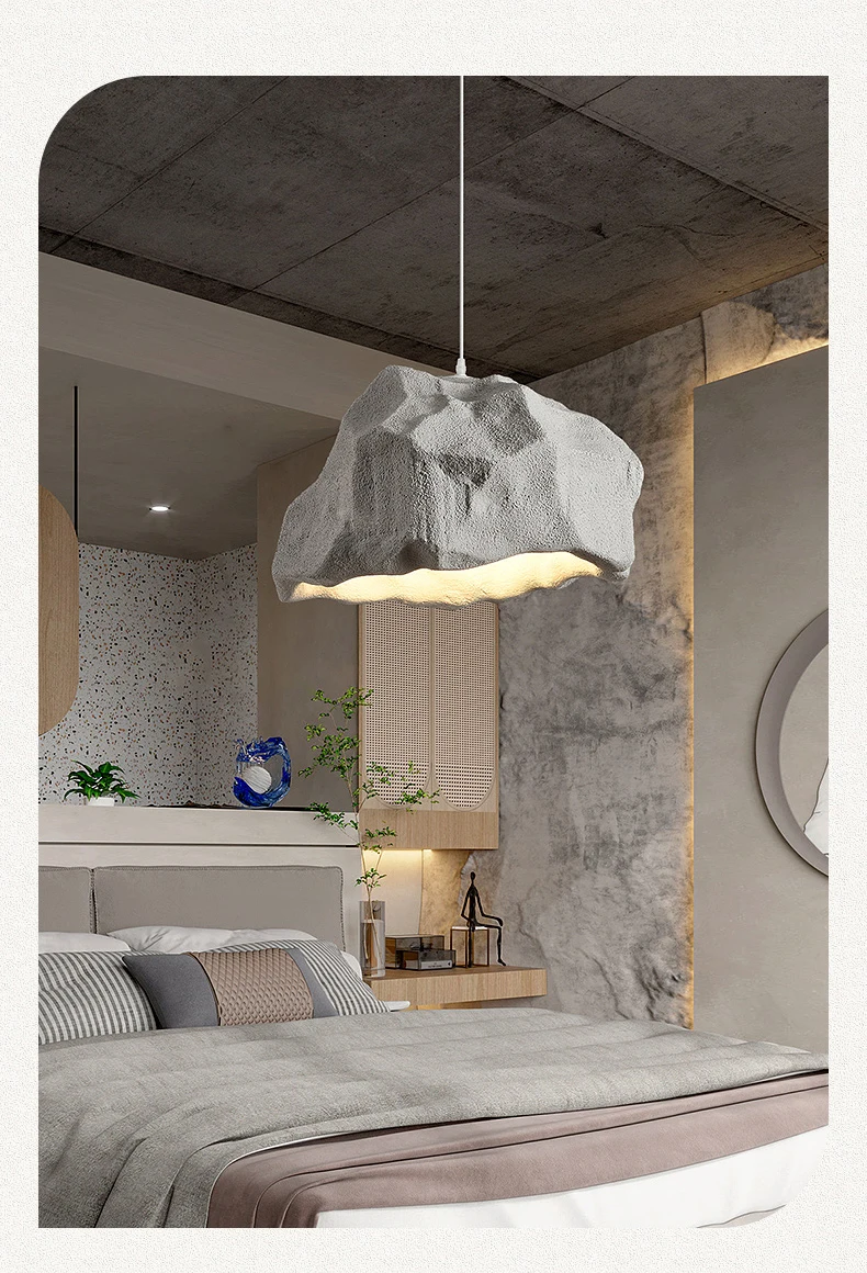 Подвесная люстра ZSHLZC Wabi Sabi серая/белая | AliExpress