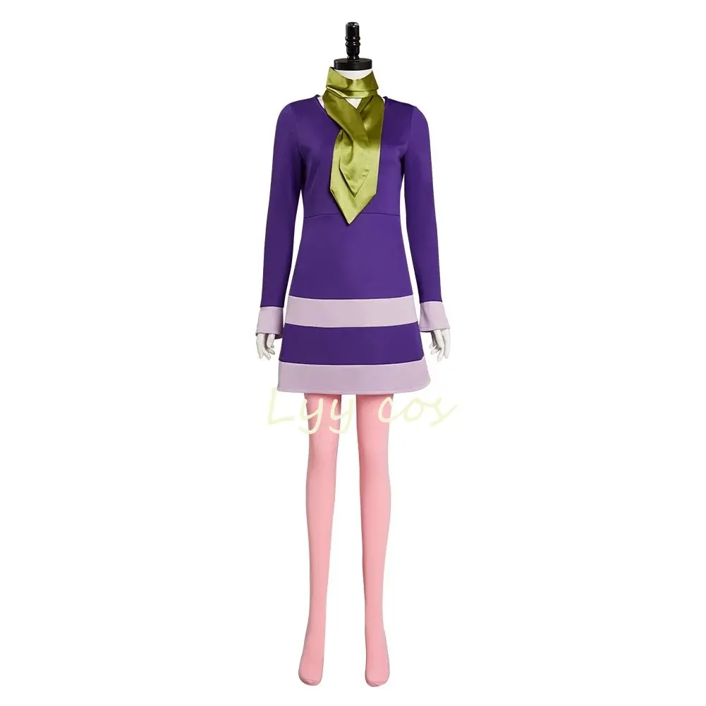 Anime Velma Cosplay Daphne Costume Movie Character Orange Uniform