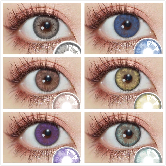 AMARA Colored Contacts Yearly Eye Contacts 3 Tone Contact Lenses For Eyes  Non Prescription Color Contact Lens Multicolore - AliExpress