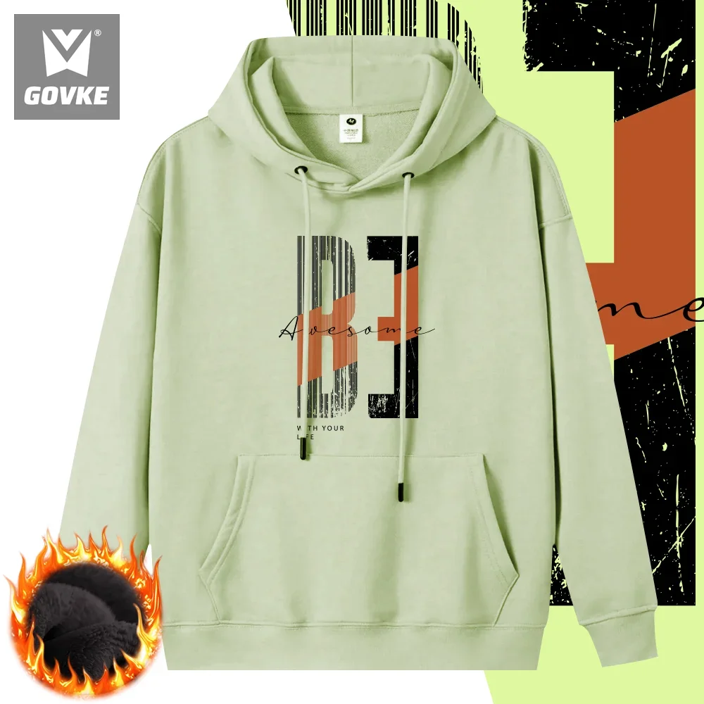 With Your Life Autumn and Winter Hoodie Street Skateboarding Style Sweatshirt Halloween Winter Thick Loose Clothes