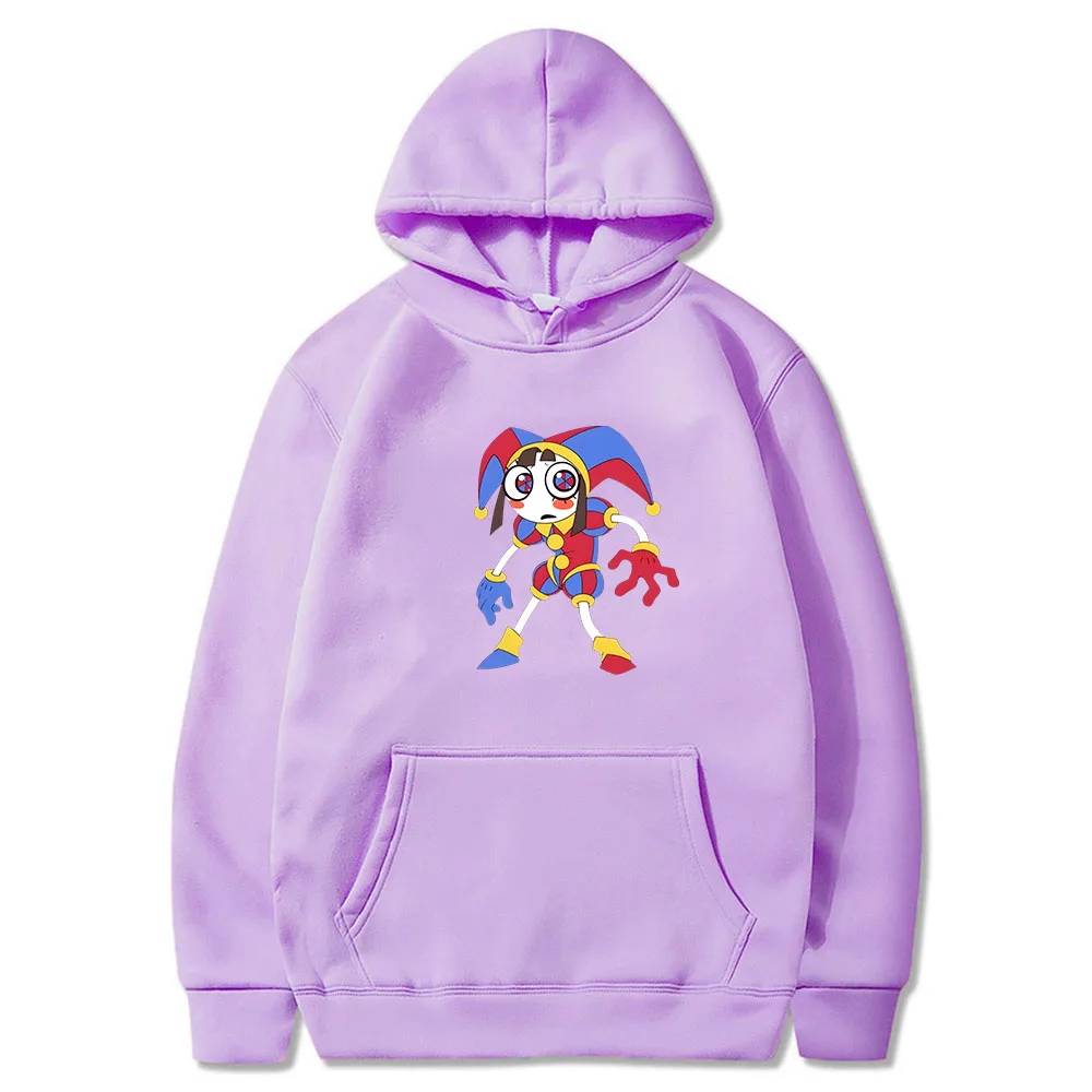 

The Amazing Digital Circus Cartoon Anime Pomni Jax Cartoon Hoodies Women Hooded Sweatshirts Streetwear Long Sleeve Harajuku Tops