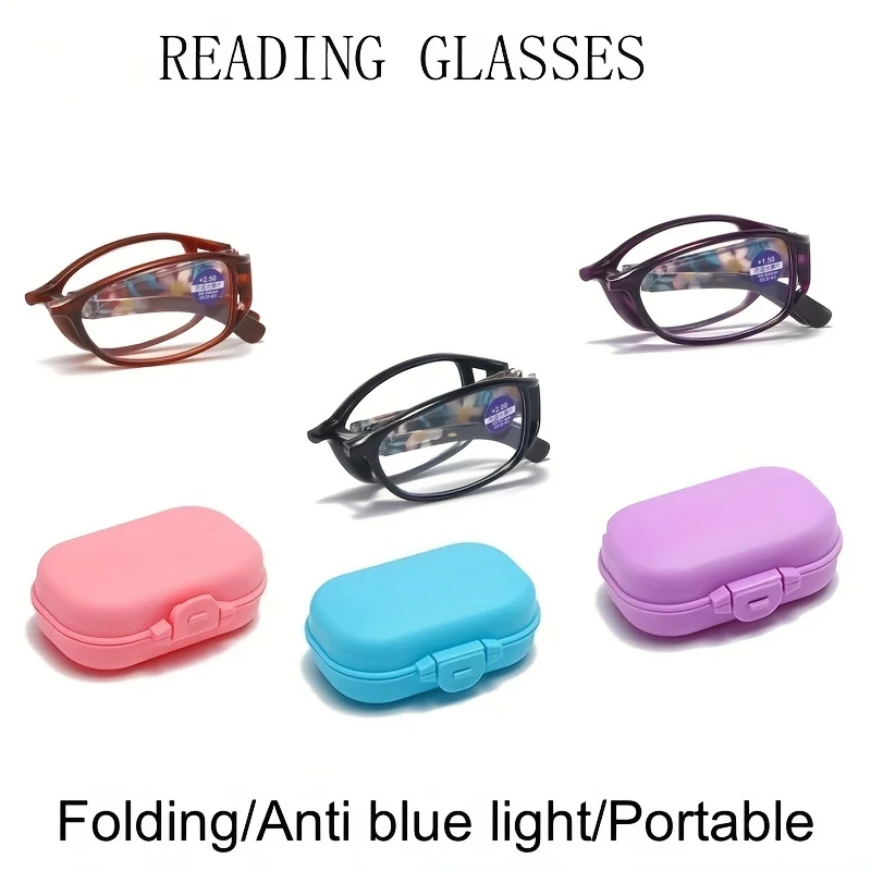 

Blue Light Blocking Reading Glasses Readers Folding Anti Eyestrain Presbyopic Glasses For Women Men FDA +1.0 To +4.0