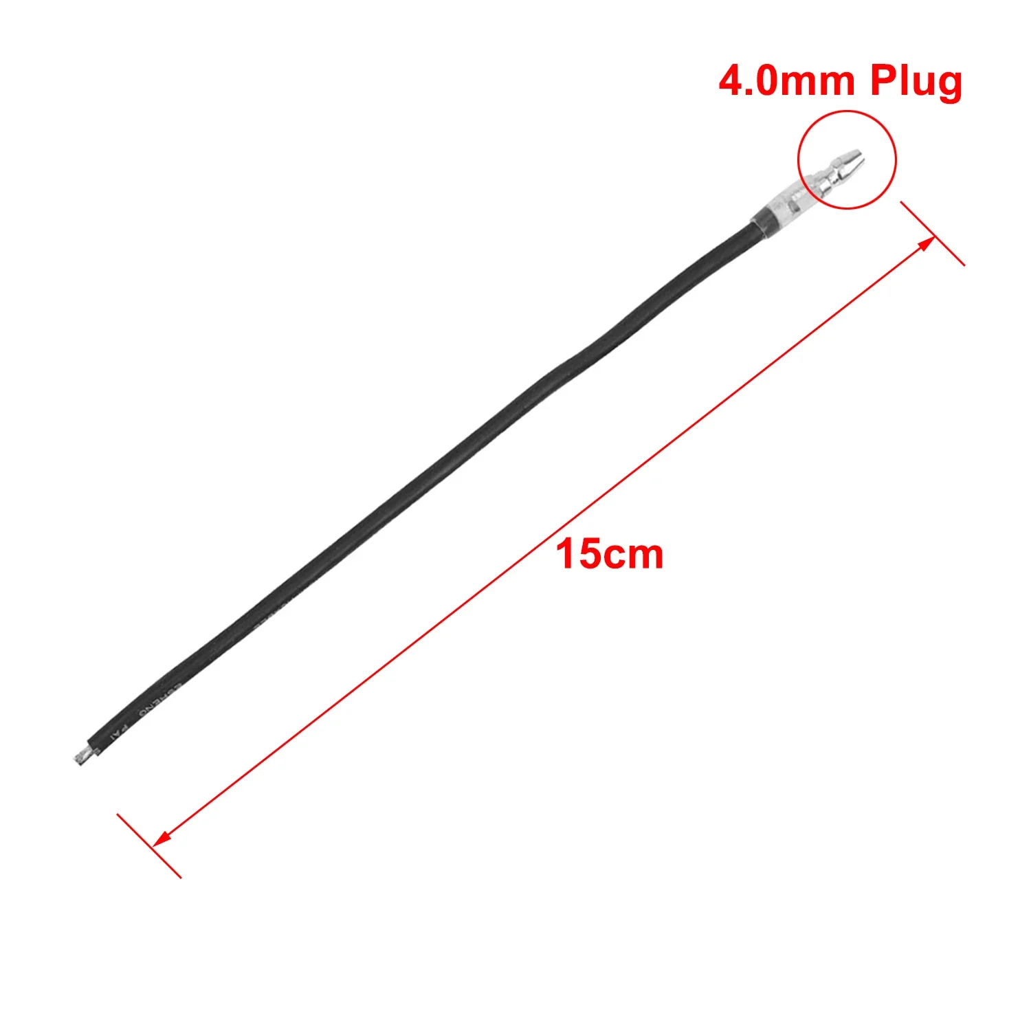 Câble de connexion moteur RC 4mm en silicone souple, longueur 15cm