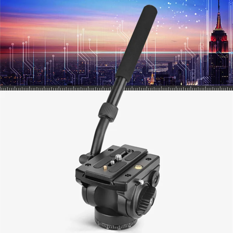 Tripod Ball Head Camera Head Adapter Camera Panoramic Head QZSD Q90 Hydraulic Damping Tripod Head Handle 360 Panorama Gimbal with Quick Release Plate for Digital SLR Camera Photography