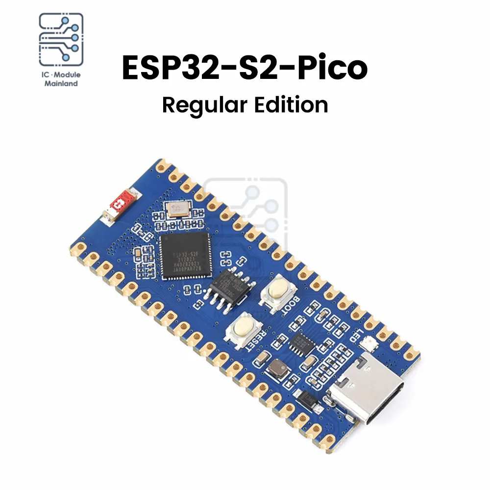 

ESP32-S2 Pico WiFi Development Board Microcontroller Single-Core 32-bit 0.96" LCD Display Development Board