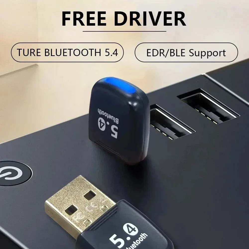 블루투스 5.4 USB 어댑터 PC용 블루투스 어댑터 동글 무선 마우스 키보드 음악 오디오 수신기 USB 송신기