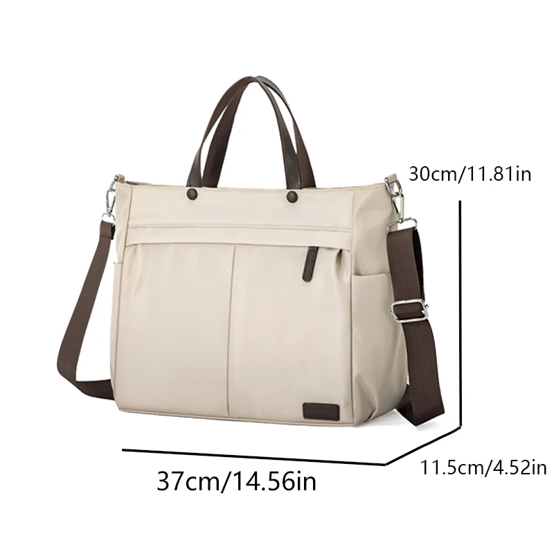 Nylon Casual Women's Laptop Shoulder Bag - Lightweight Daily Commuting Briefcase