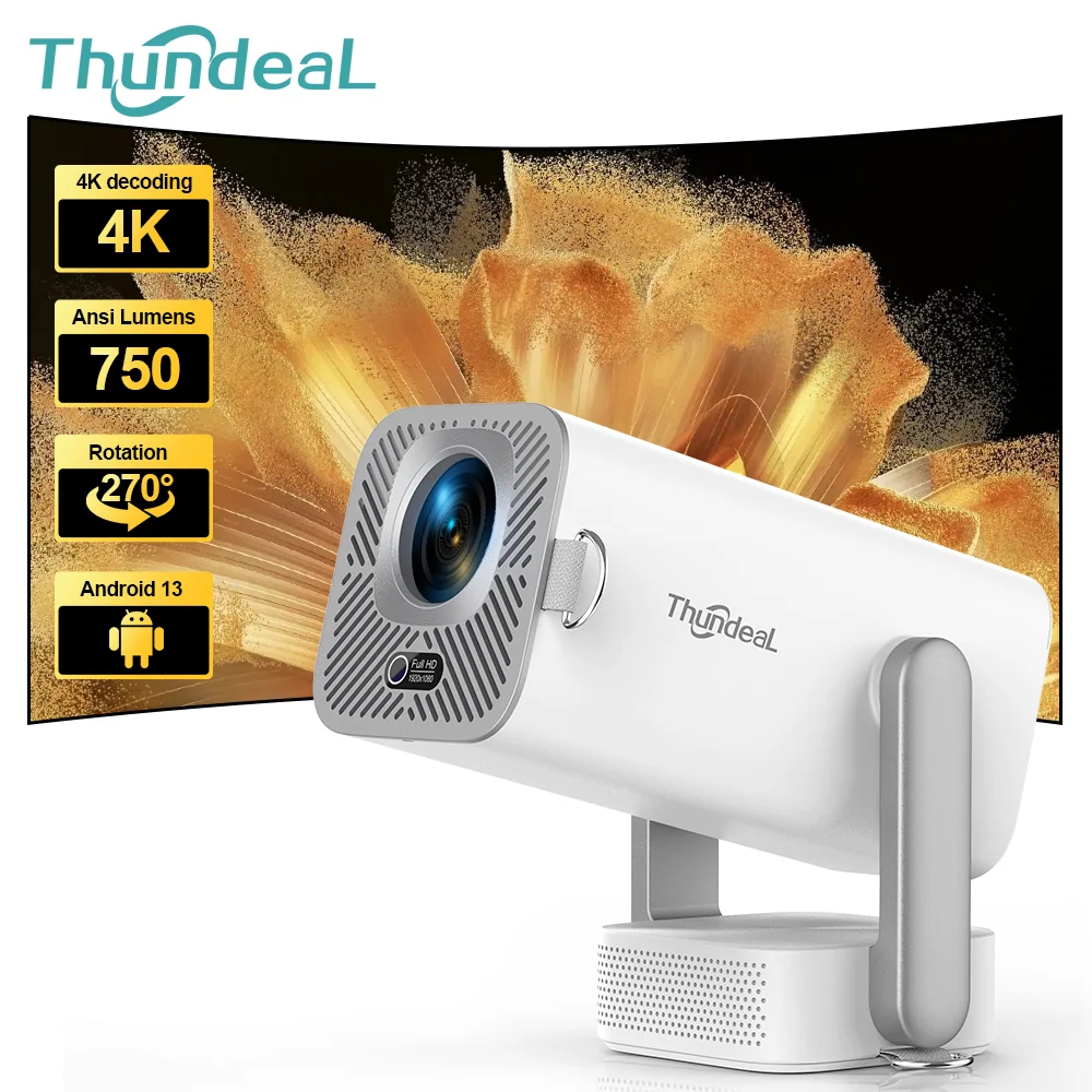 ThundeaL Full HD 1080P 2K 4K Upgrade WIFI Android Mini Beam 3D LED Video Home Theater Projector TD80 Pro TD80Pro TD80W