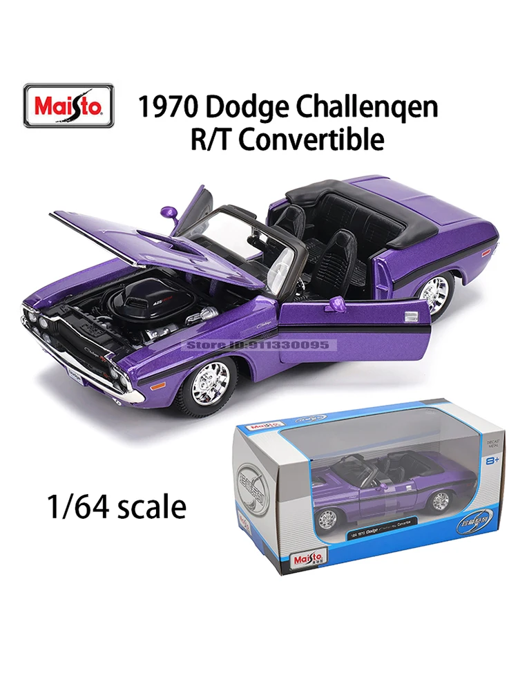 Modèle réduit Dodge Challenger T/a, 1970 , Métallique Blue Zwart 1/24