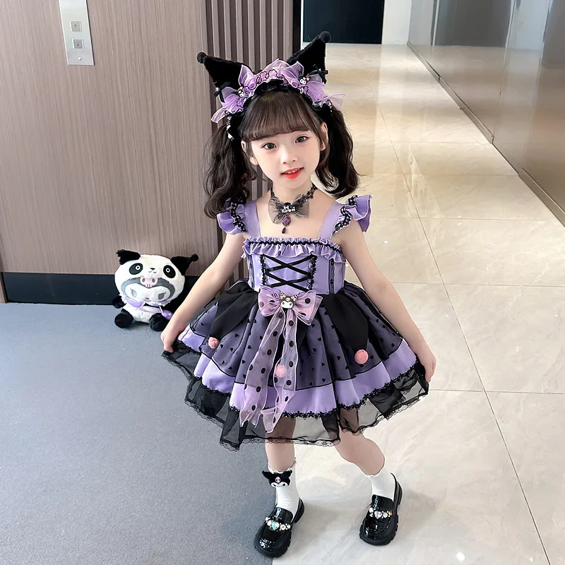 クロミ柄ワンピース　サンリオ　ゴスロリ　ロリータ Avail - アベイル サンリオ クロミ ワンピースの通販 by