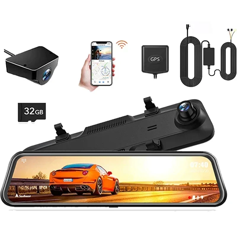 داش كام الذيب WOLFBOX G840H WIFI 2.5K + 1080P GPS...