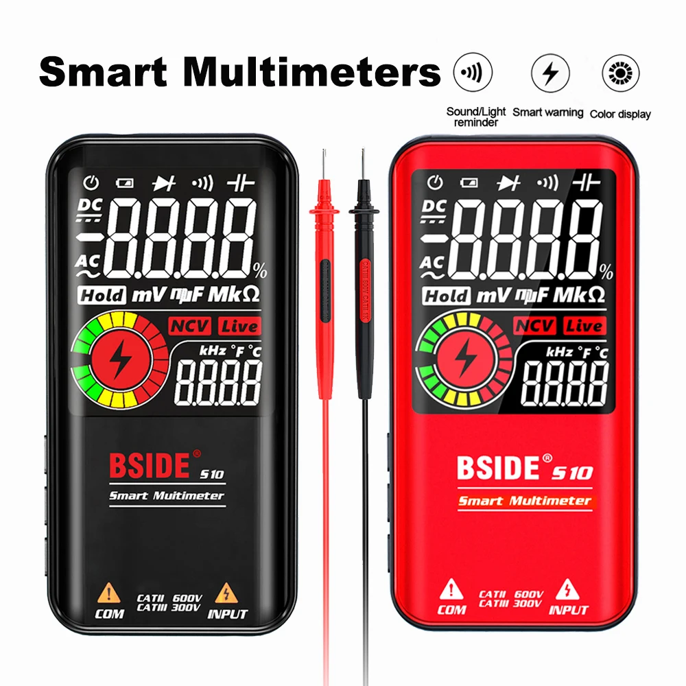 Bside Multimetro Digitale S11 S20 Multimetro Professionale Smart Dc Ac Condensatore Di Tensione Ohm Diodo Ncv Hz Emf Tester Detector