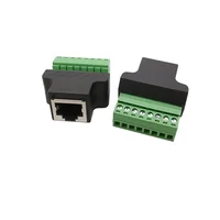 RJ45 to Screw Terminal Adapter 8P8C RJ45 Male / Female to 8 Pin Screw Terminal Block for Cat5 Cat6 CCTV DVR Network 3