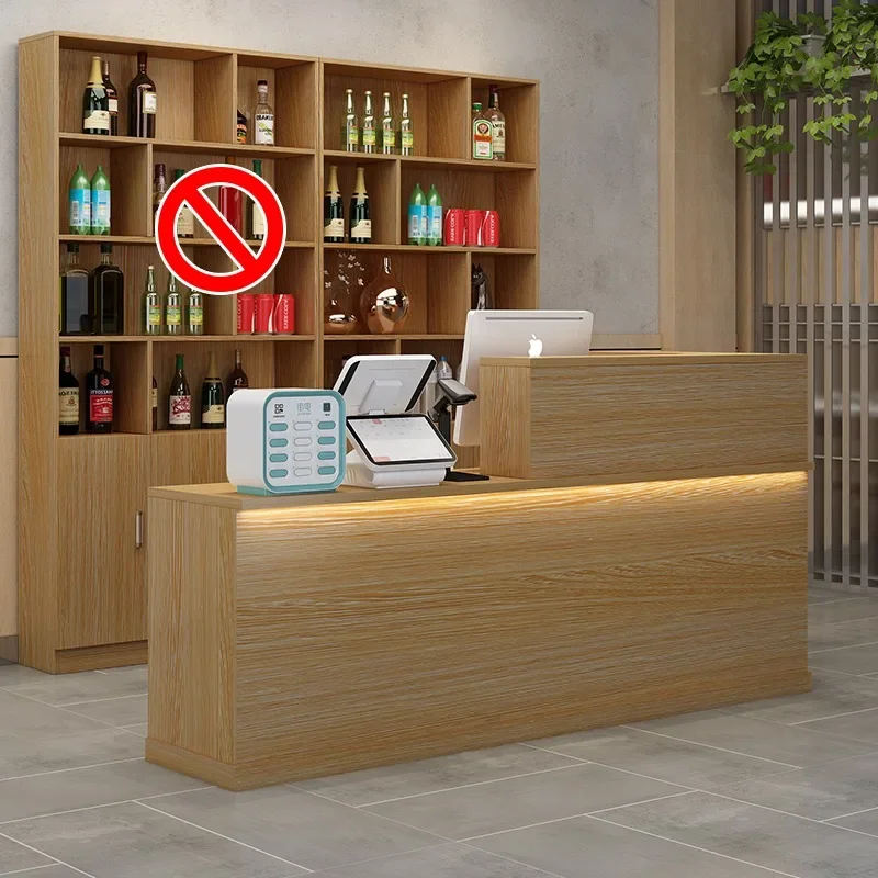 White Minimalist Reception Desks Nordic Small Luxury Modern Reception Desks Front Office Mostrador Negocio Commercial Furniture