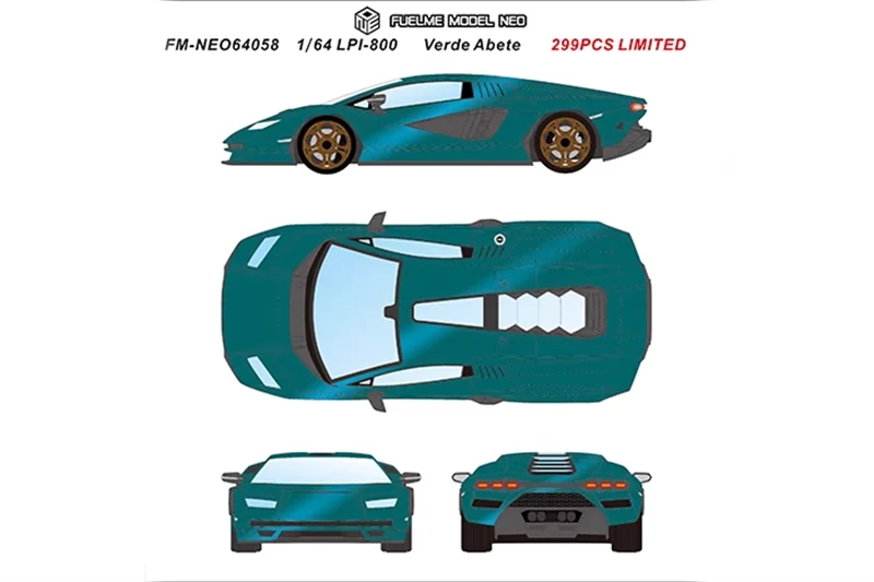 Fuelme 1:64 Diablo GTR Countach LPI800-4 Resin Model Car