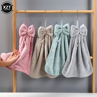 Coral Velvet Bowknot Soft Hand Towels Bathroom Thickened Microfiber Towel Absorbent Cleaning Rags Home Kitchen Wipe Dishcloths 6