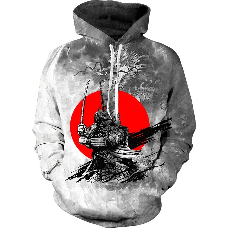 thumbnail image 1 of Nueva sudadera con capucha de anime 3D de moda para hombre y mujer, sudadera de samurái japonesa, jersey negro de otoño y primavera, ropa para hombre, 1 of 5