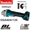 Makita 18V DGA404 125/100mm Brushless Lithium Electric Angle Grinder Rechargeable Cutting Machine High Power Polishing Machine 1