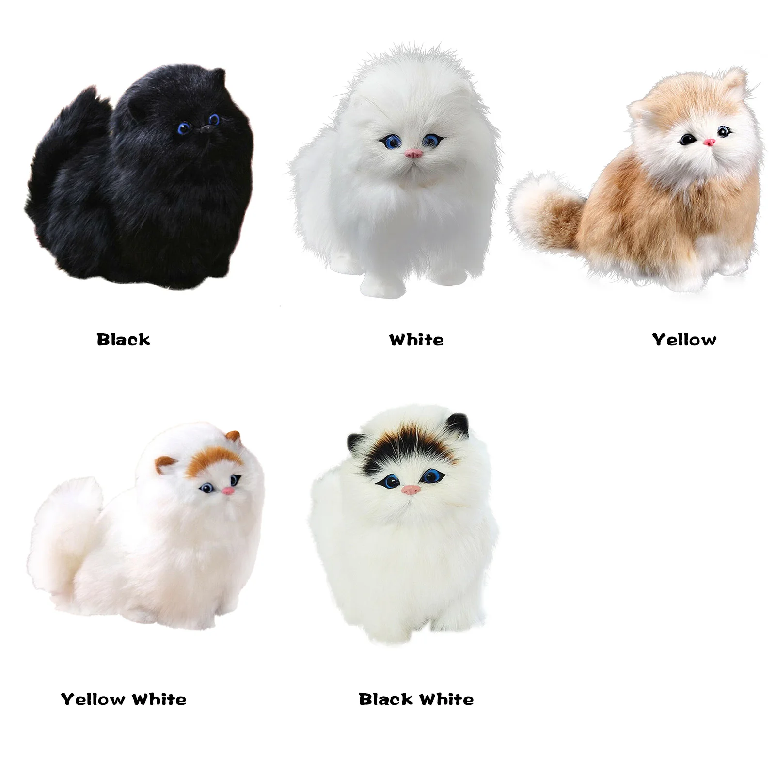 

Simulation Stuffed Animal Cuddly Doll Toy Black Cat Plush Toy