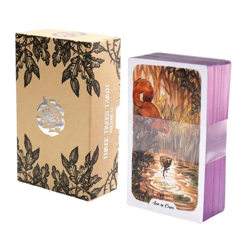 

Tarot Card Game 78pcs Vintage Tarot Cards 12*7cm English Version Unique Fortune Telling Game Table Board Game For Friends