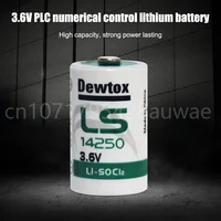 1PCS Dewtox LS14250 L14250 ER14250 14250 1/2AA TL-5902 3.6V Lithium Battery for PLC CNC Machine Tools Gas Meter Real Time Clock 2