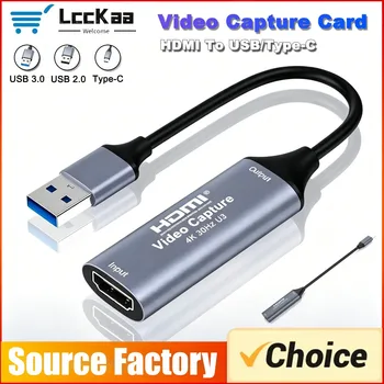 Scheda di acquisizione video 4K 1080p HDMI a Type C/USB 2.0 3.0 per PC, giochi, DVD, telecamere, registrazione e streaming live