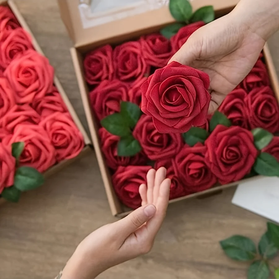 25-Piece Artificial Rose Flower Set 2