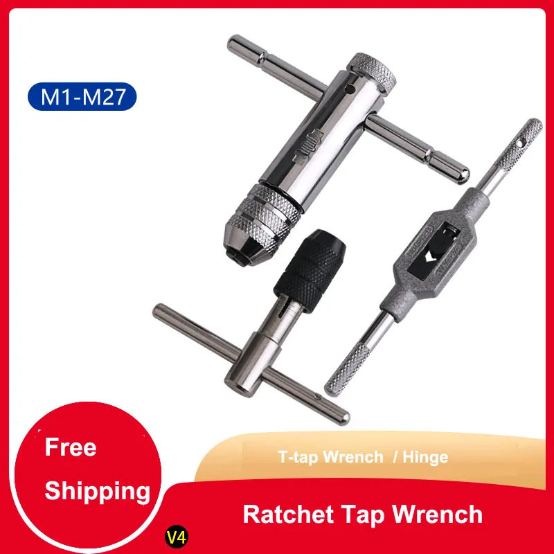 

Zinc Alloy Ratchet Tap Wrench T-tap Spanner Reinforced Forward and Reverse Extended Hinge Spanner (M1-M20)