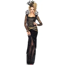 Halloween Queen Dress Witch Devil Easter Adult Female Vampire Devil Costume Purim Party Horror Dark Vampire Fancy Dress 