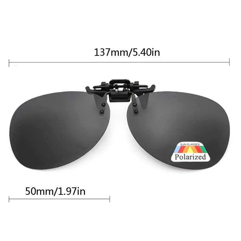 Unisex Polarized Clip On Sunglasses Anti-UVA Anti-UVB Cycling Riding Sunglasses Clip Driving Night Vision Lens
